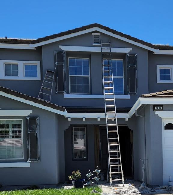 one of our dedicated painters in Walnut Creek, CA is working on the final details
